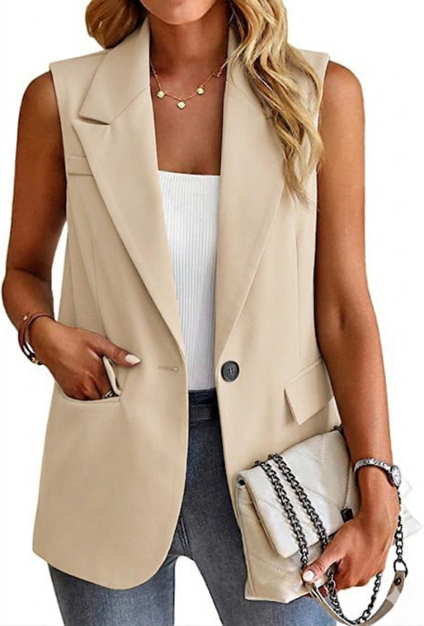Lola | Women's Tailored Sleeveless Blazer Vest - Image 1