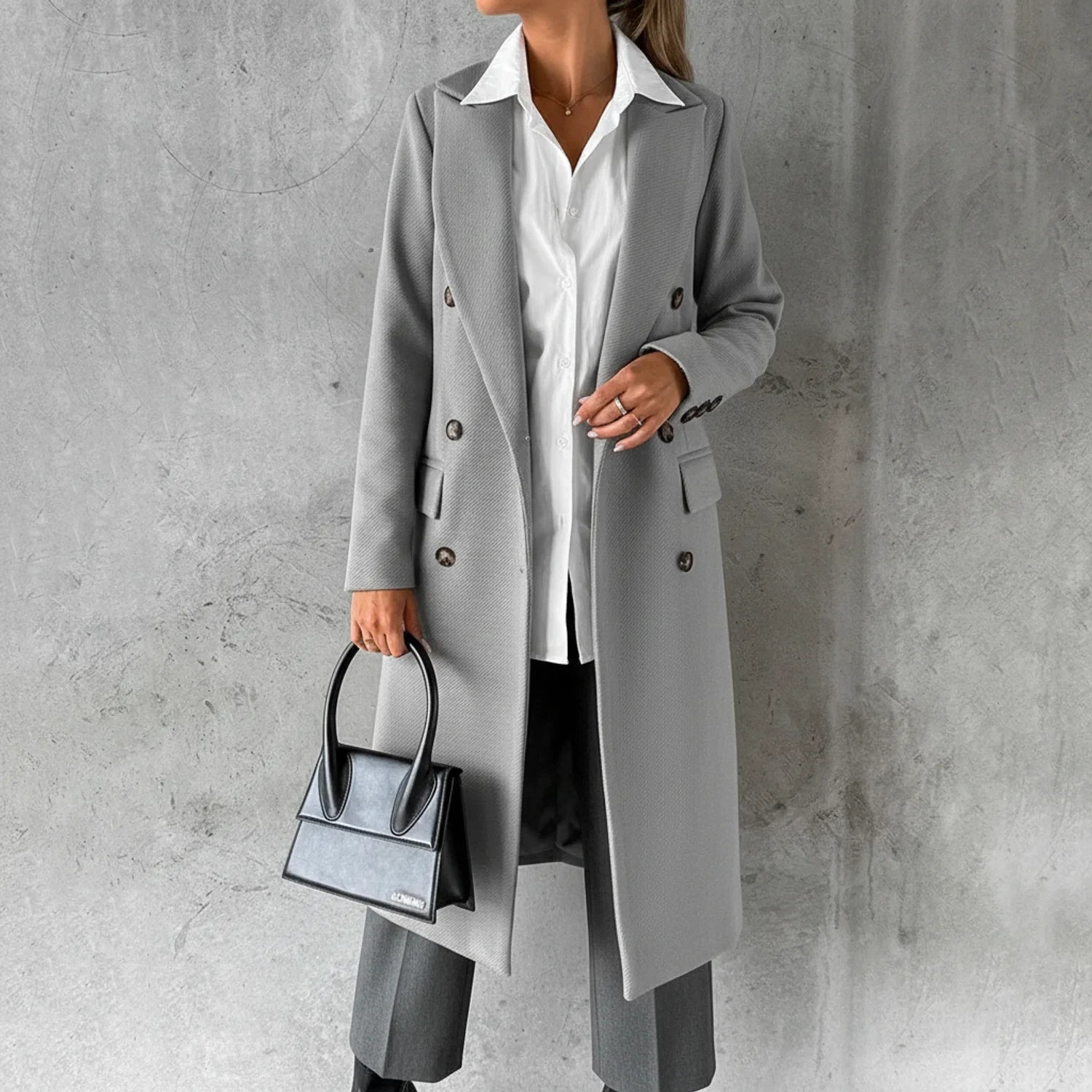 Long Winter Coat for Women AI replaced image