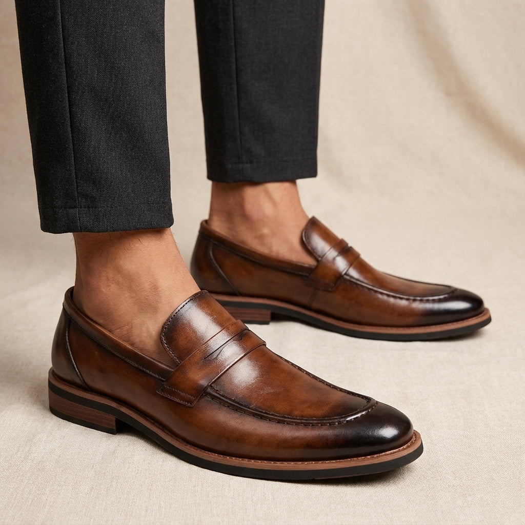 Image of Louis | Men's Penny Loafer Slip-On Dress Shoes