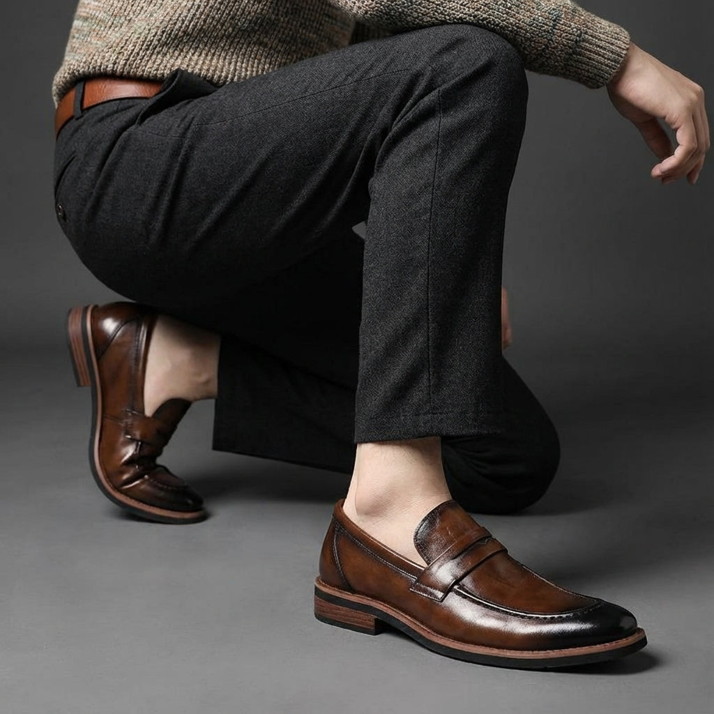 Image of Louis | Men's Penny Loafer Slip-On Dress Shoes