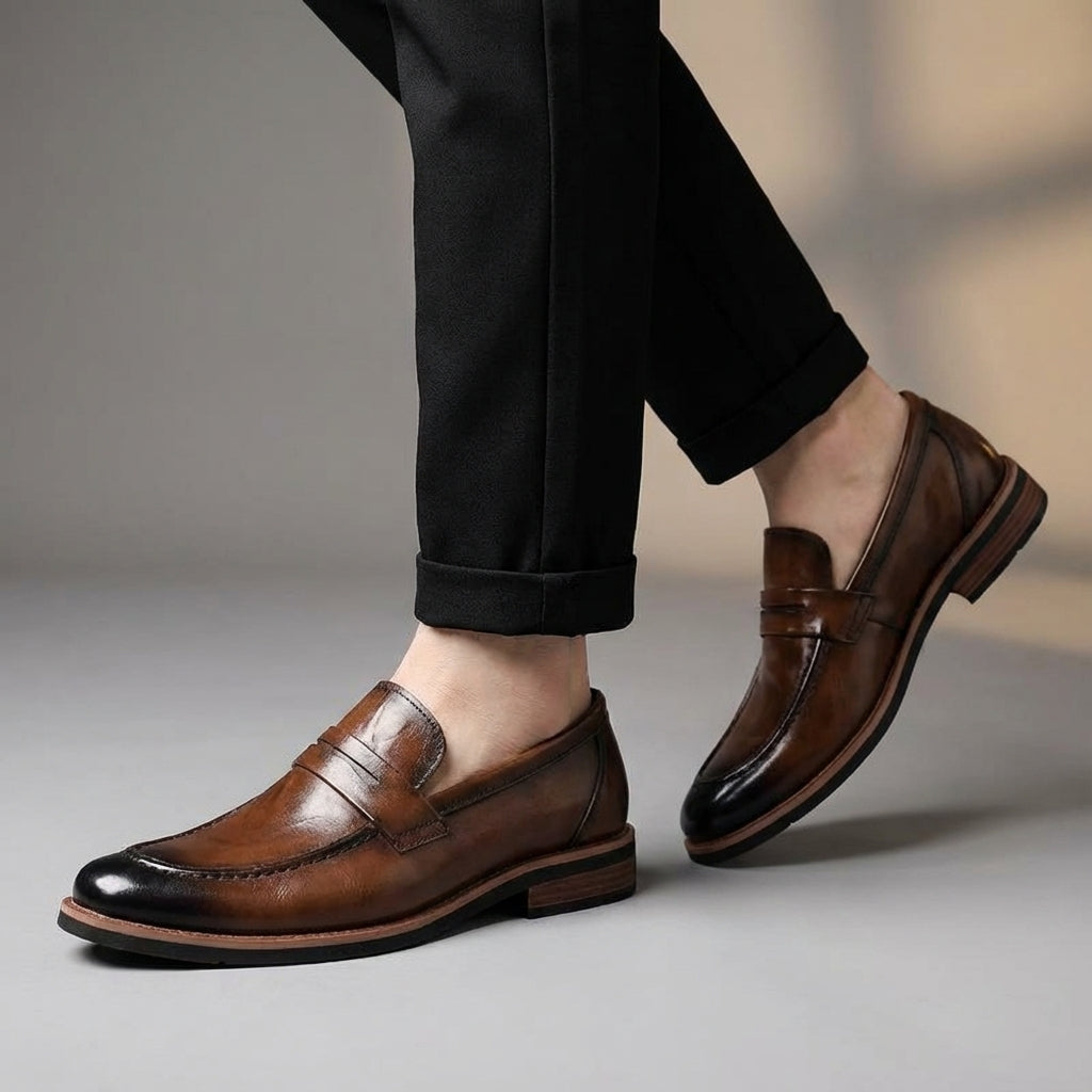 Image of Louis | Men's Penny Loafer Slip-On Dress Shoes