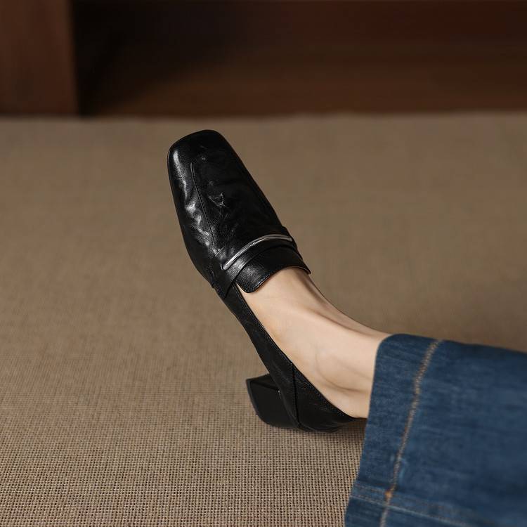 Image of Lucille | Women's Slip-On Heeled Loafers