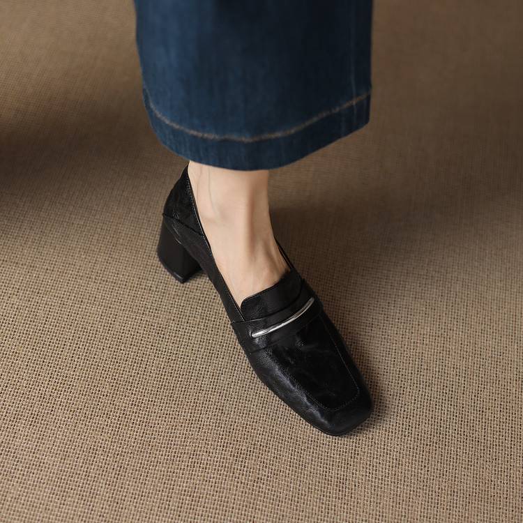 Image of Lucille | Women's Slip-On Heeled Loafers
