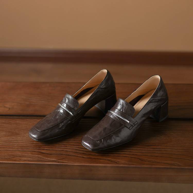 Image of Lucille | Women's Slip-On Heeled Loafers