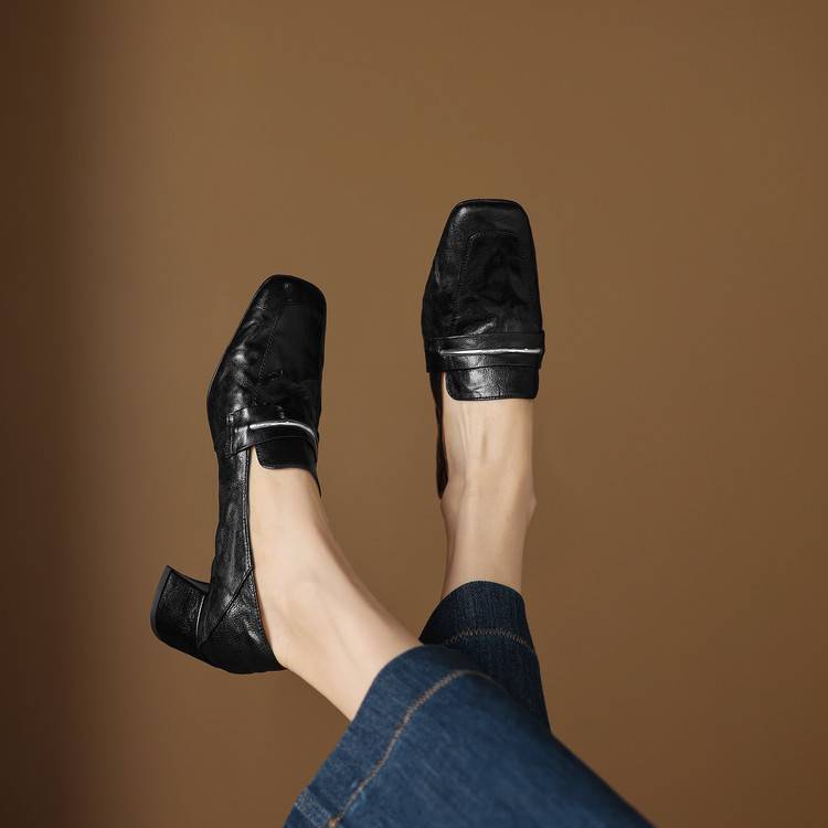 Image of Lucille | Women's Slip-On Heeled Loafers