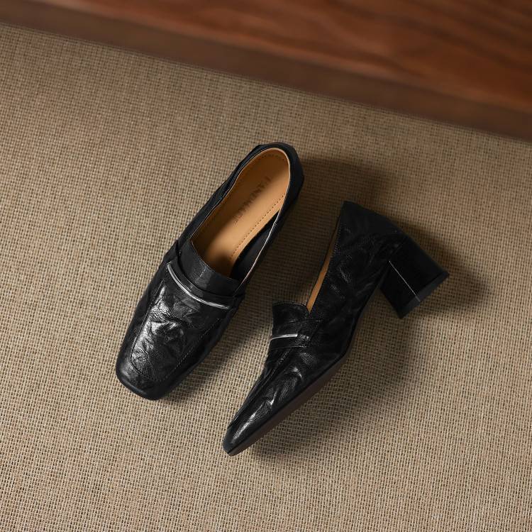 Image of Lucille | Women's Slip-On Heeled Loafers