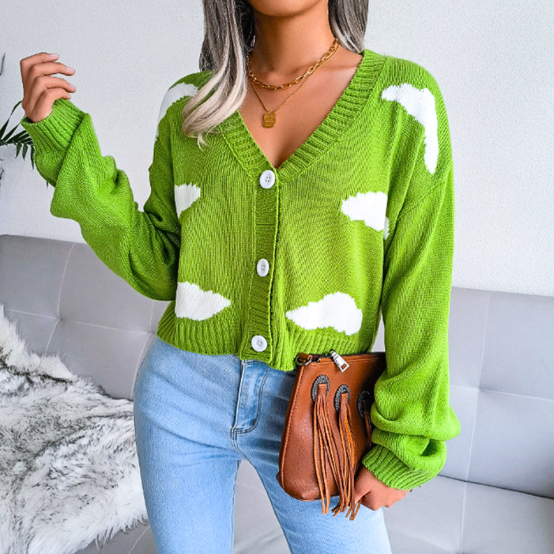 Image of Lucy | Women's Cropped Button-Down Cardigan