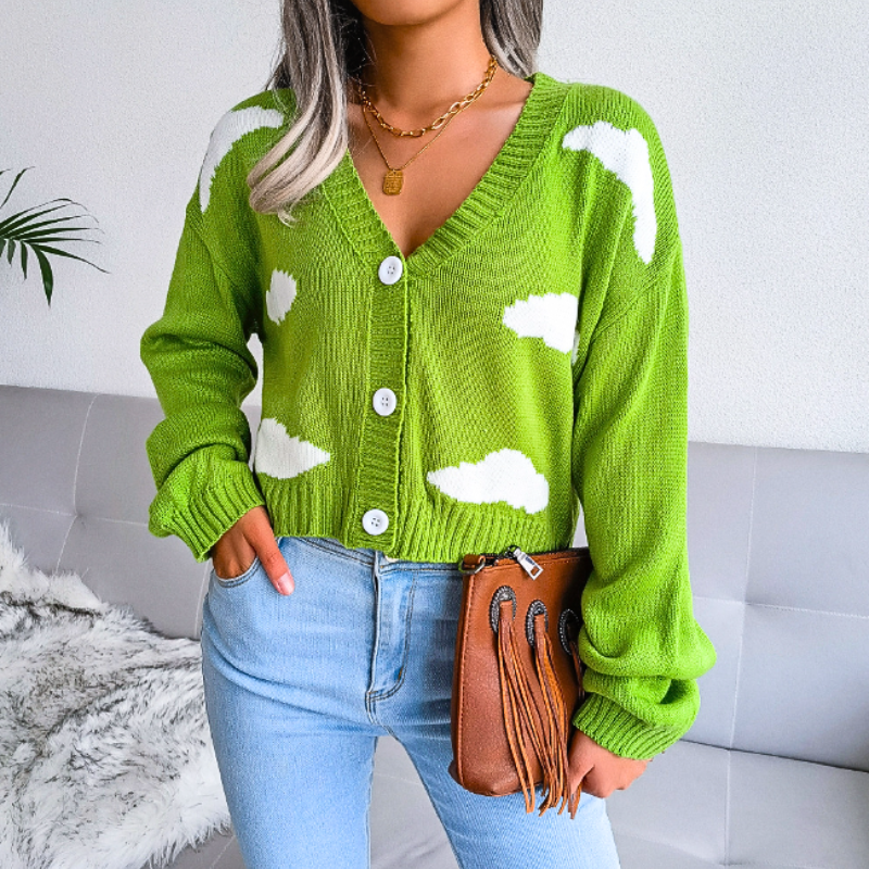 Image of Lucy | Women's Cropped Button-Down Cardigan