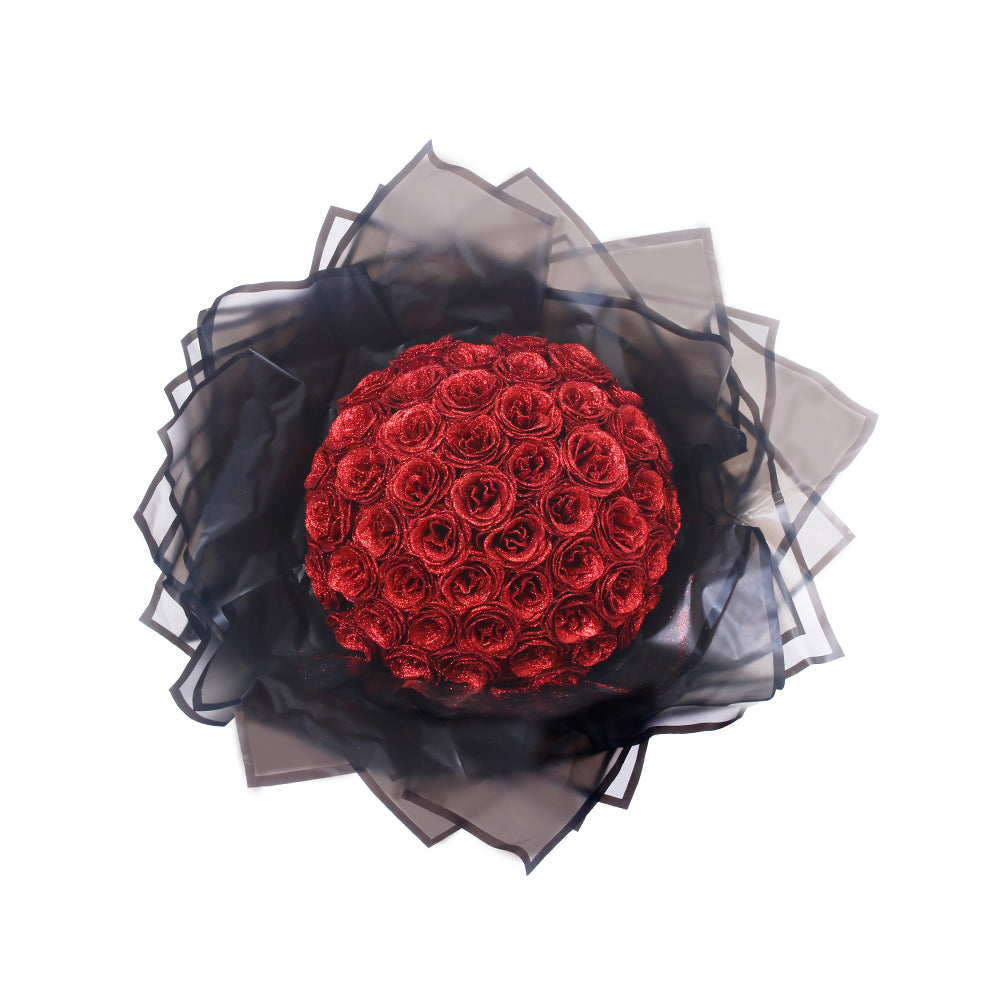 Luxe Glitter Rose Bouquet - Forever Blooming