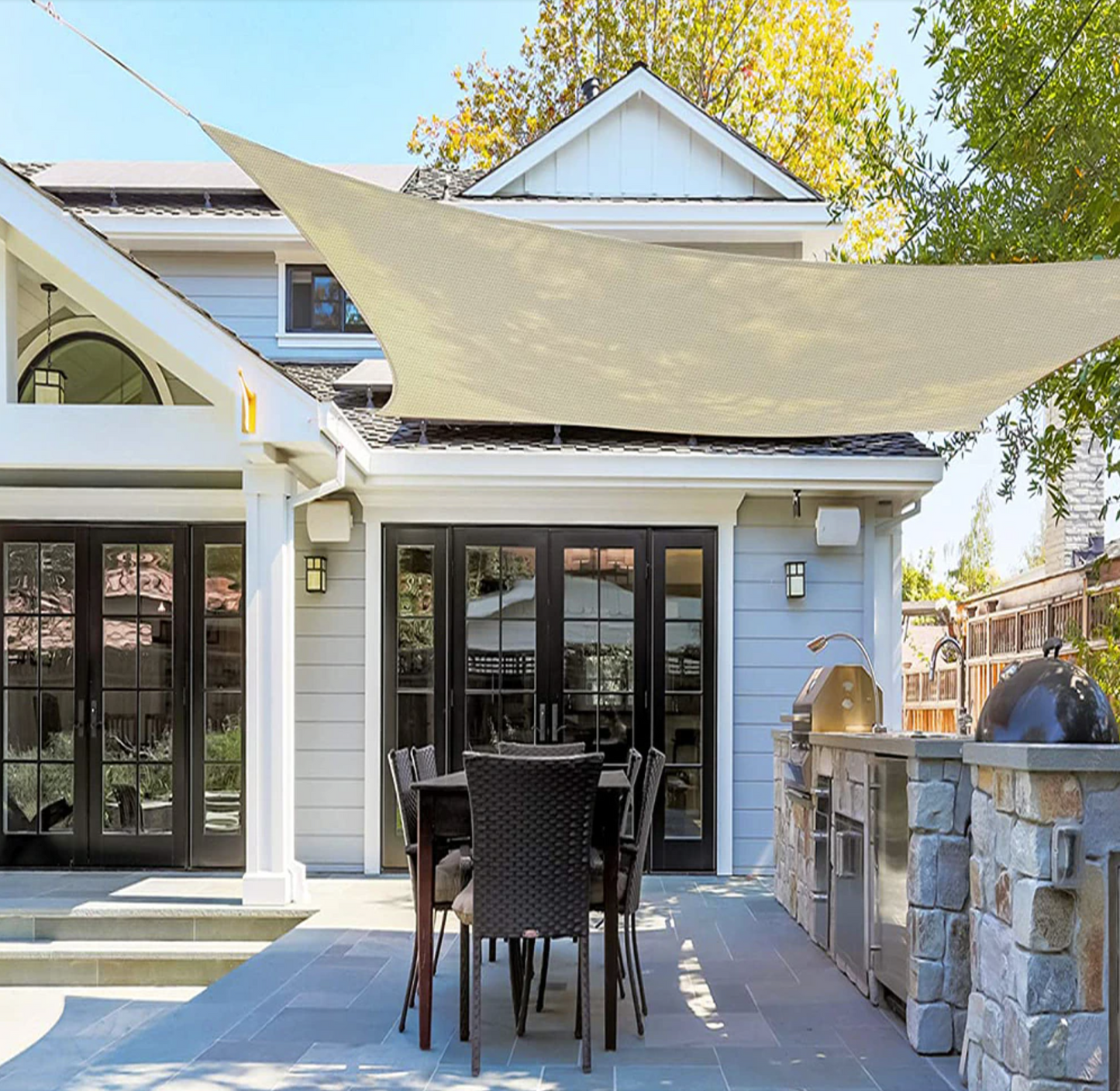 Luxe Shade Sail - Water-Repellent & UV-Resistant for Garden & Terrace