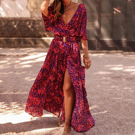 Image of Lynne | Women's V-Neck Wrap Maxi Dress