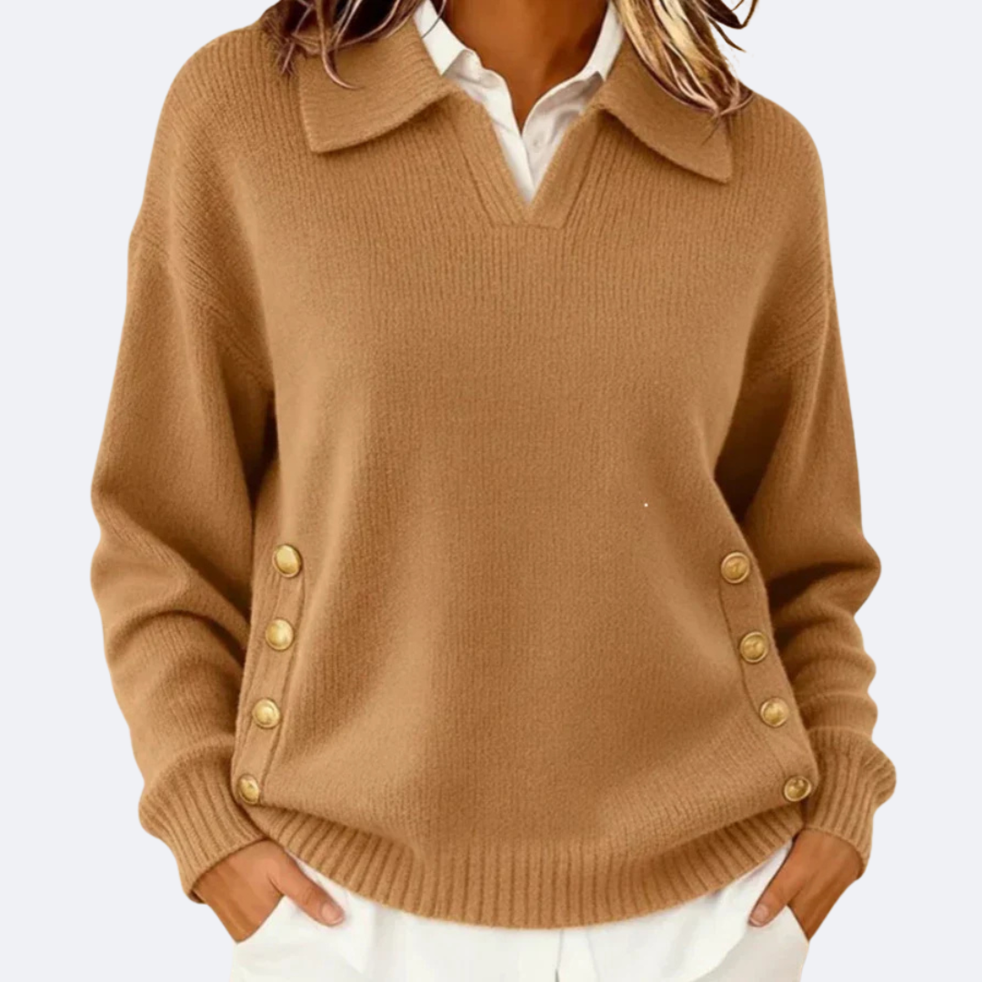 Image of Mackenzie | Women's Collared Button Sweater