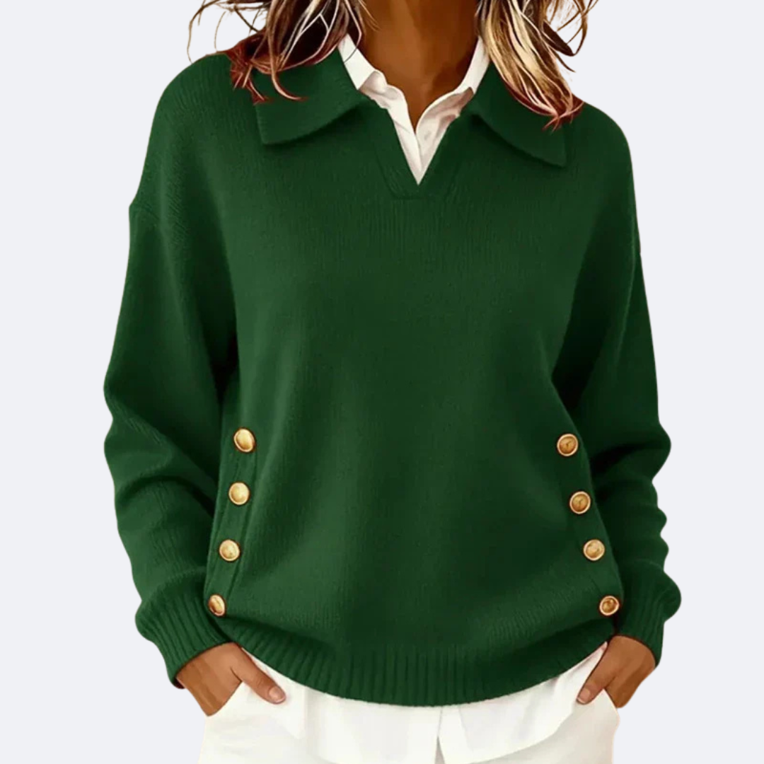 Image of Mackenzie | Women's Collared Button Sweater