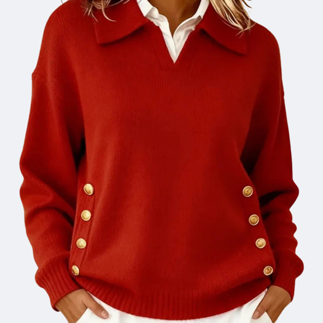 Image of Mackenzie | Women's Collared Button Sweater