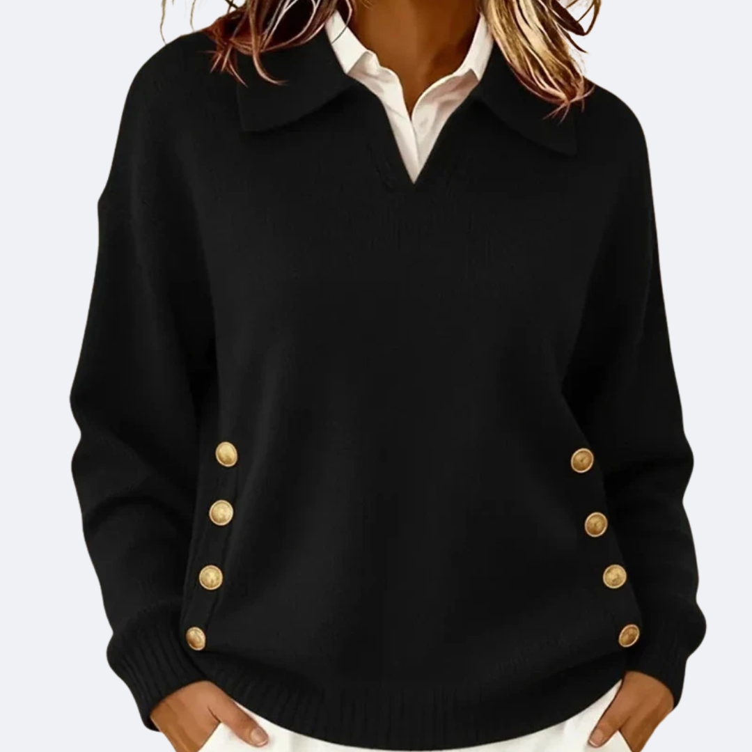 Image of Mackenzie | Women's Collared Button Sweater