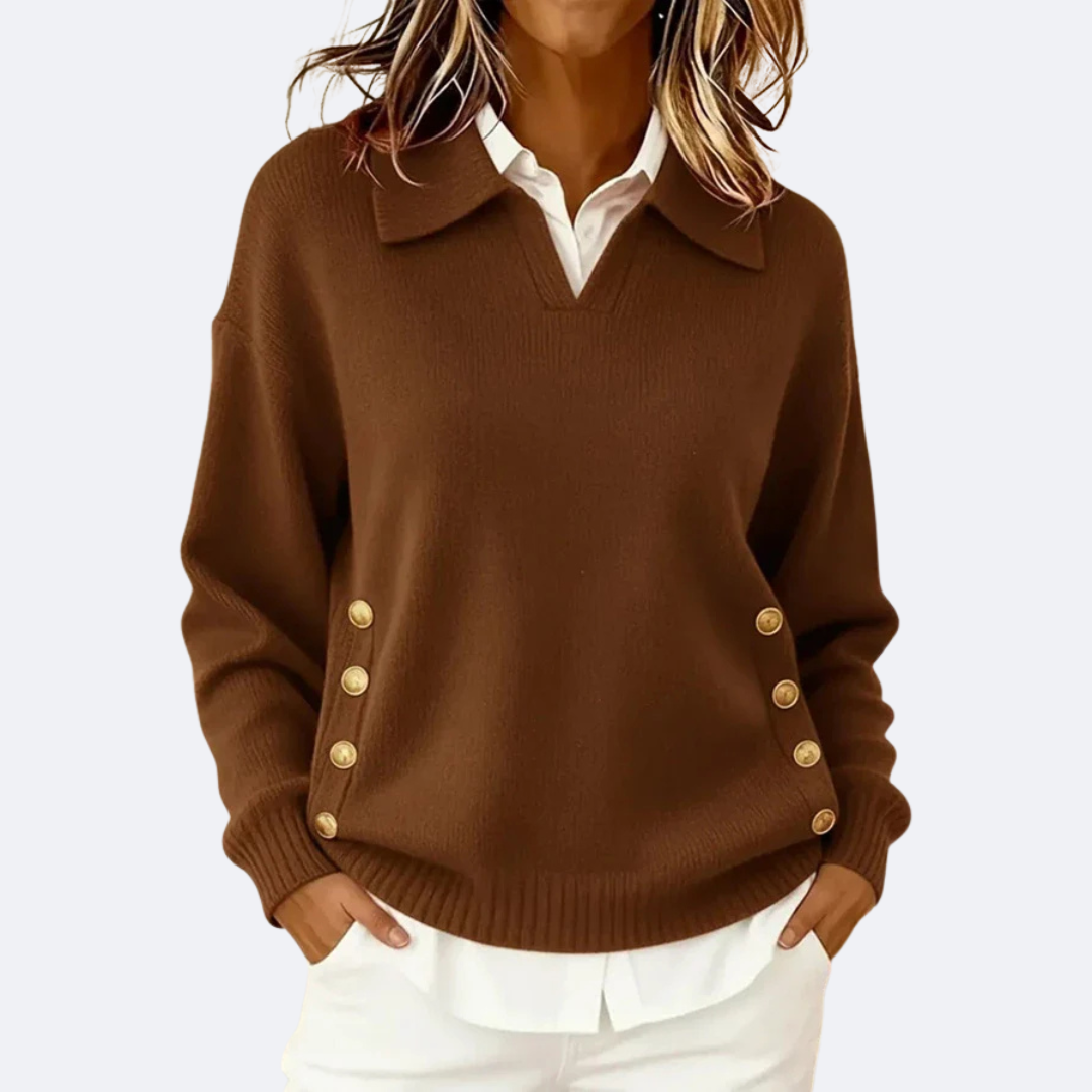 Image of Mackenzie | Women's Collared Button Sweater