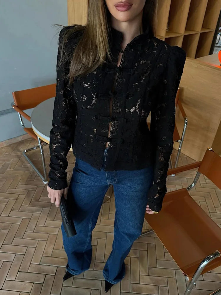 Image of Madison | Women's Fitted Lace Blouse