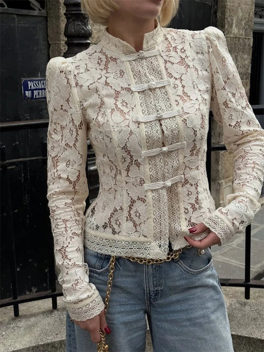 Image of Madison | Women's Fitted Lace Blouse