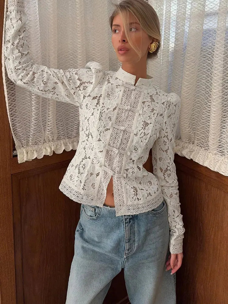 Image of Madison | Women's Fitted Lace Blouse