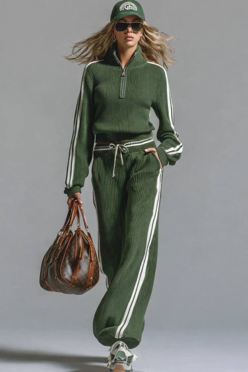 Image of Madison | Women's Long Sleeve Ribbed Knit Two-Piece Set