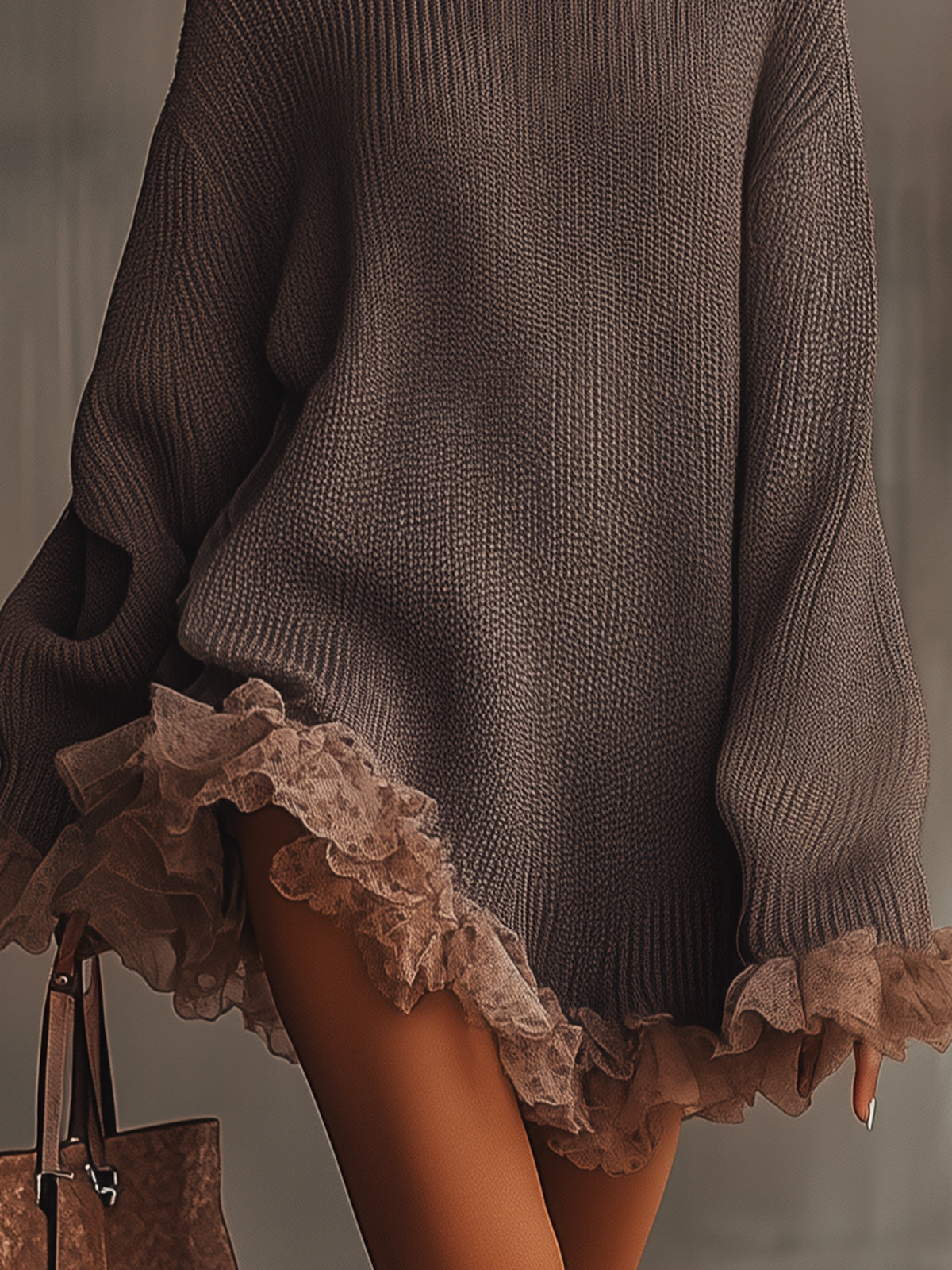 Image of Madison | Women's Oversized Long Sleeve Mini Sweater Dress