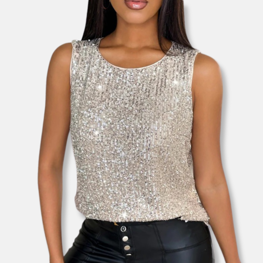 Image of Mae | Women's Sequin Sleeveless Top