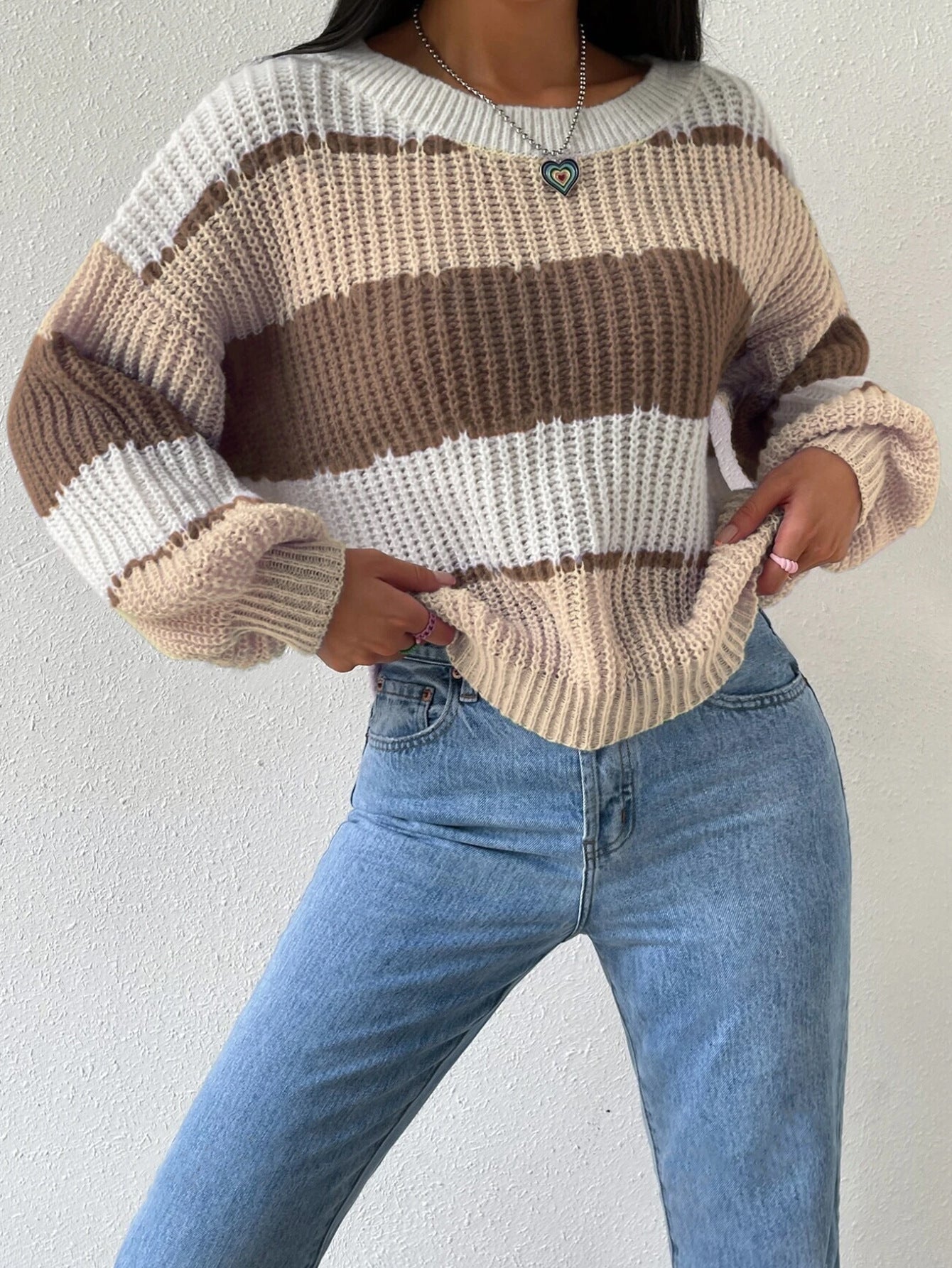 Image of Mandy | Women's Oversized Striped Sweater