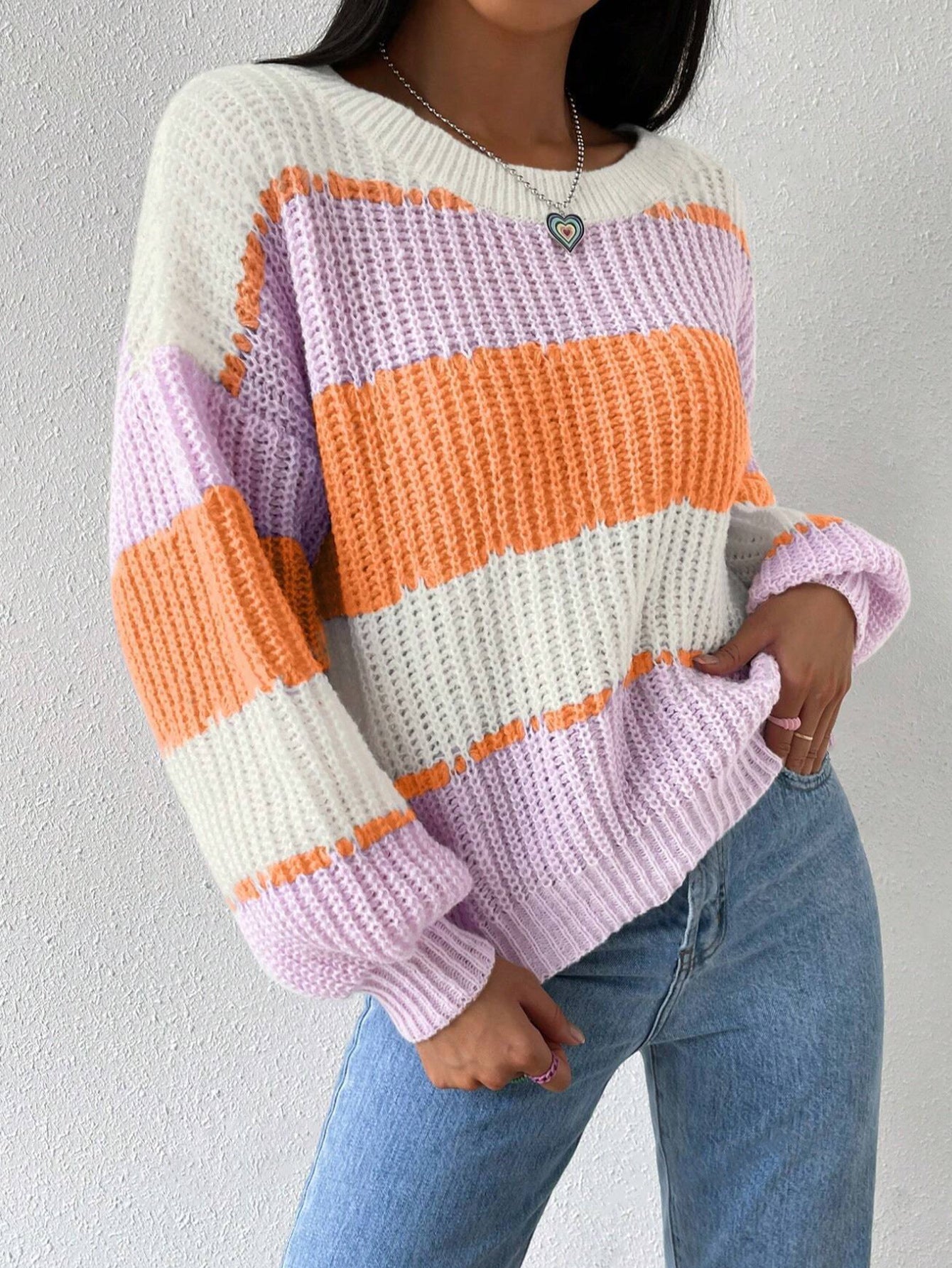Image of Mandy | Women's Oversized Striped Sweater