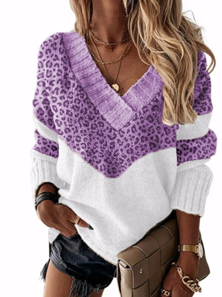 Mandy | Women's Oversized Striped Sweater - Image 1