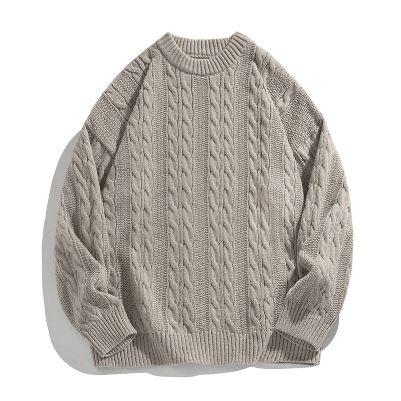 Image of Marc | Men's Cable Knit Crew Neck Sweater