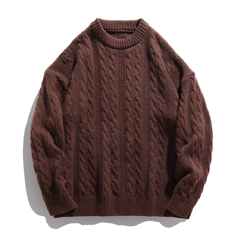 Image of Marc | Men's Cable Knit Crew Neck Sweater