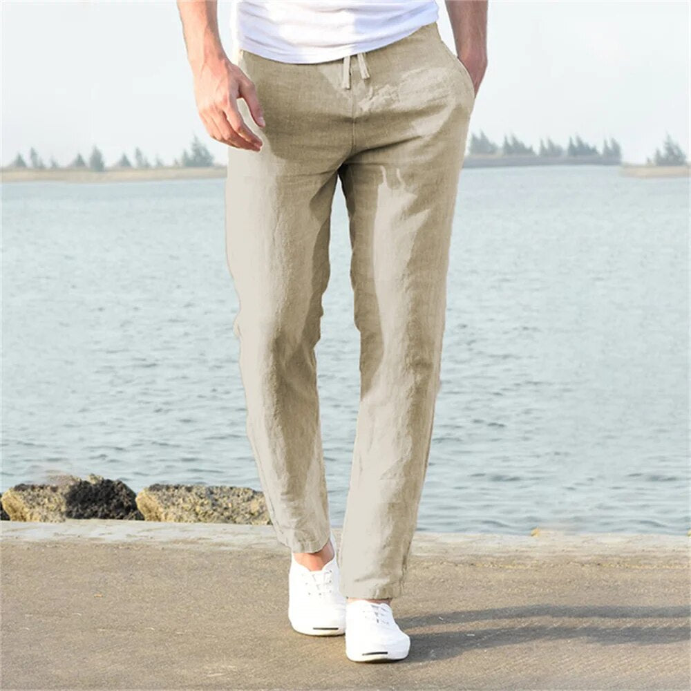 Image of Marco | Men's Straight Leg Drawstring Casual Pants