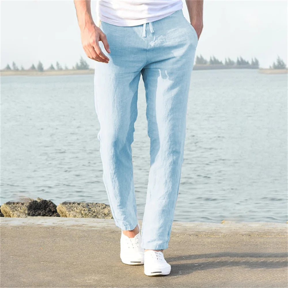 Image of Marco | Men's Straight Leg Drawstring Casual Pants