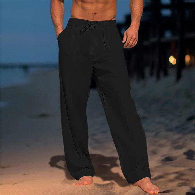 Image of Marcus | Men's Wide Leg Drawstring Trousers