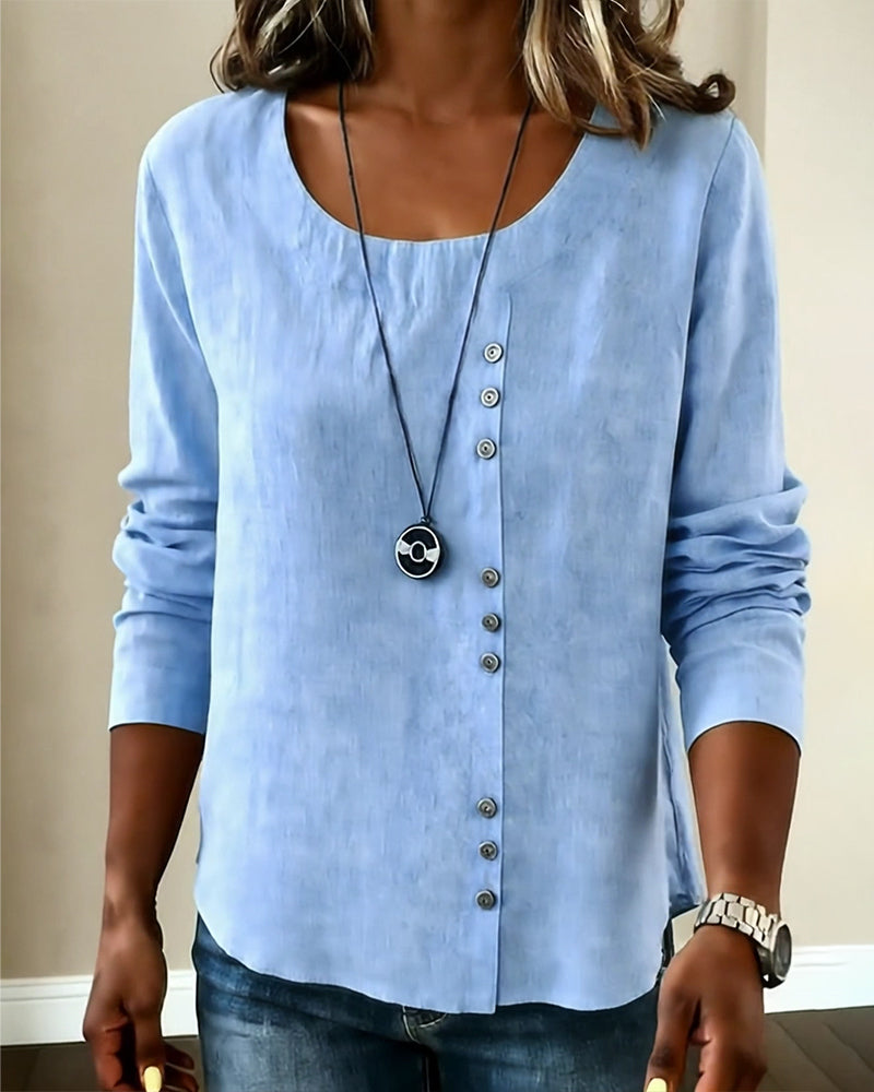 Image of Margaret | Women's Long Sleeve Button-Down Blouse