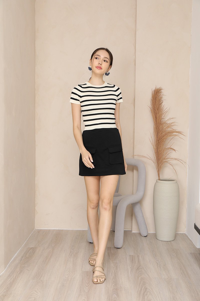 Image of Marissa | Women's Cropped Striped T-Shirt