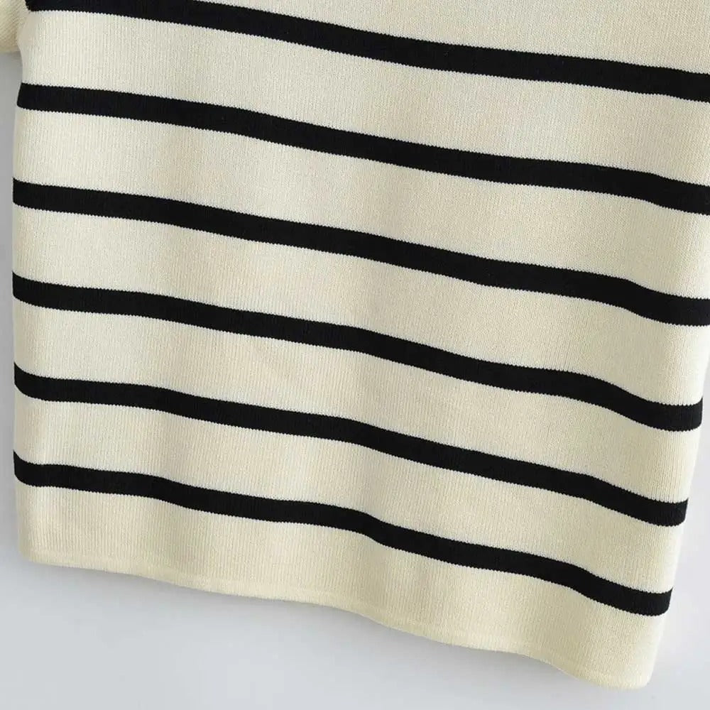 Image of Marissa | Women's Cropped Striped T-Shirt