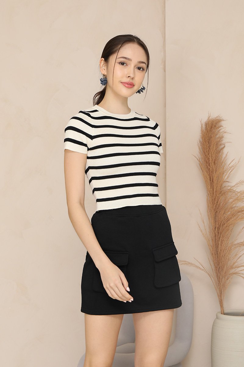 Image of Marissa | Women's Cropped Striped T-Shirt