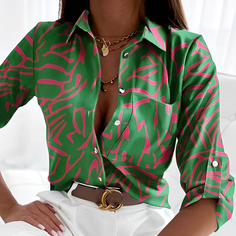 Image of Mary | Women's Button-Down Long Sleeve Blouse
