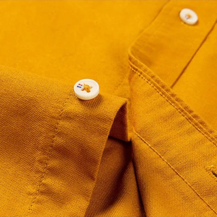 Image of Mathew | Men's Long Sleeve Band Collar Button-Down Shirt