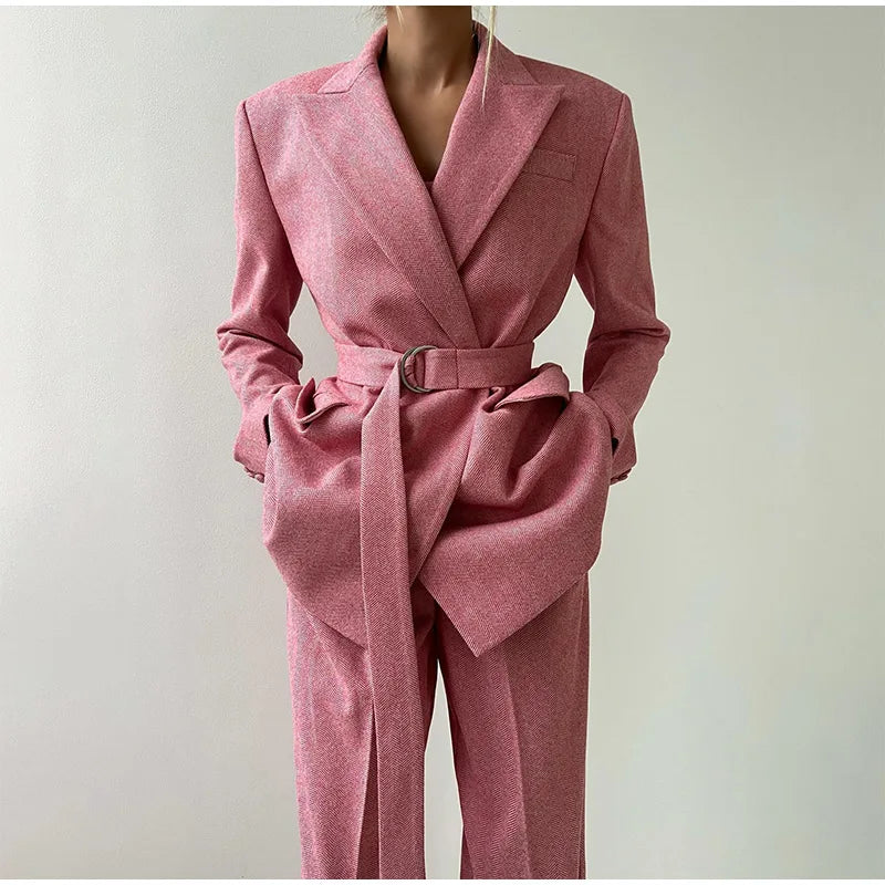 Image of Maureen | Women's Wide Leg Pant Suit Set