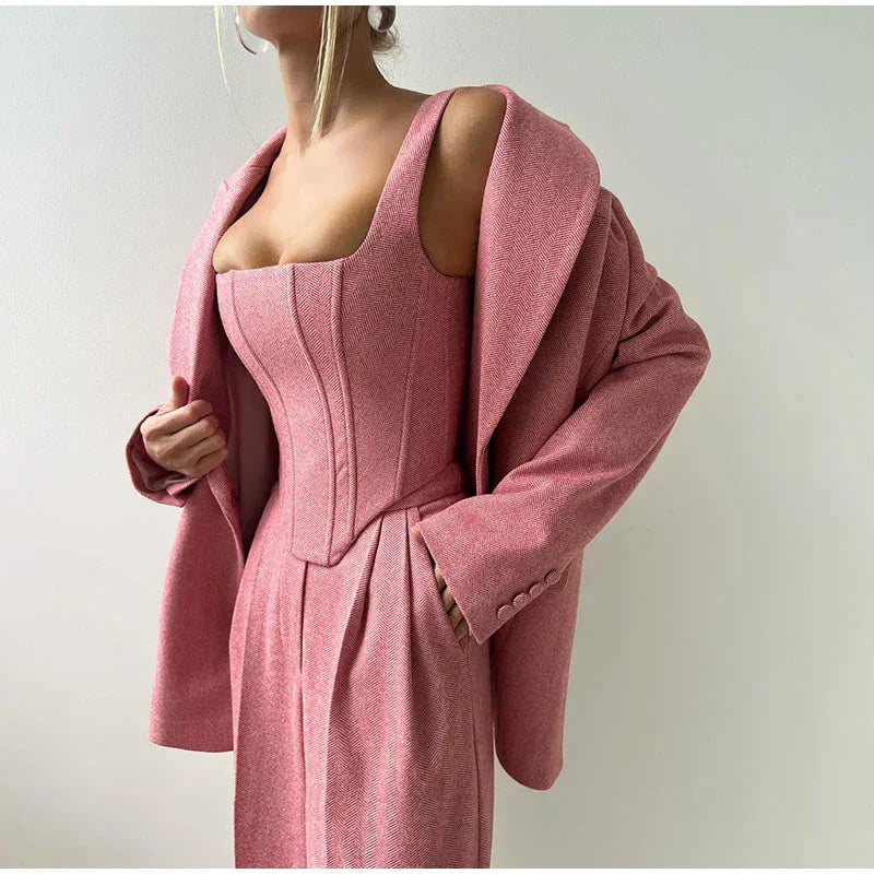 Image of Maureen | Women's Wide Leg Pant Suit Set