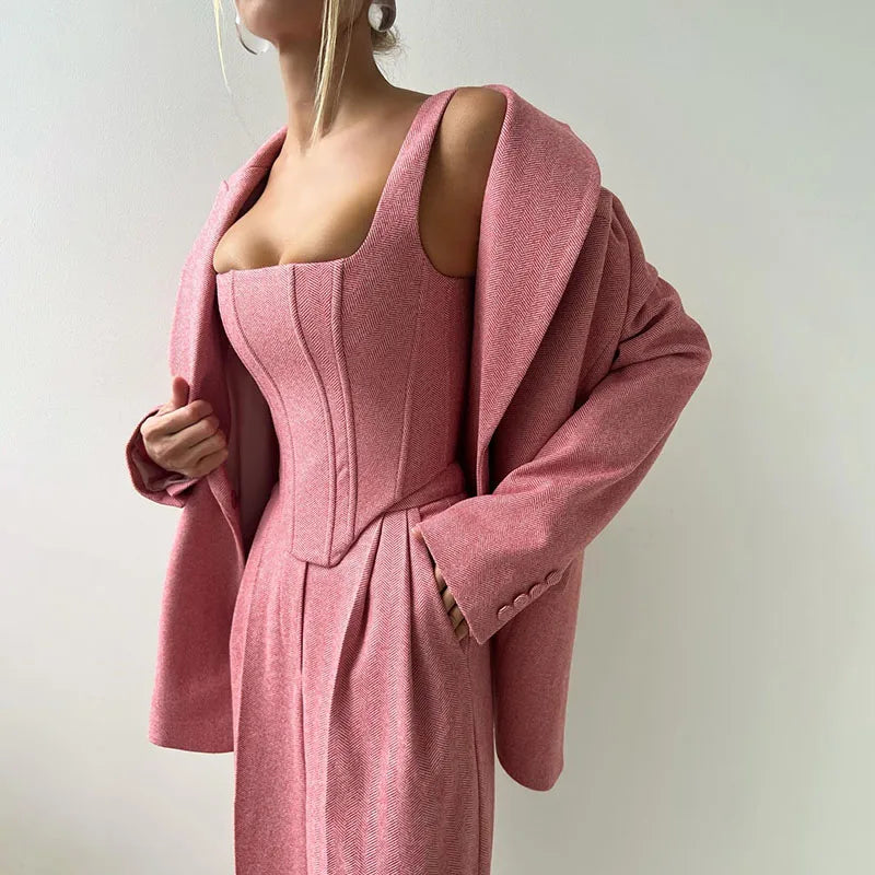 Image of Maureen | Women's Wide Leg Pant Suit Set