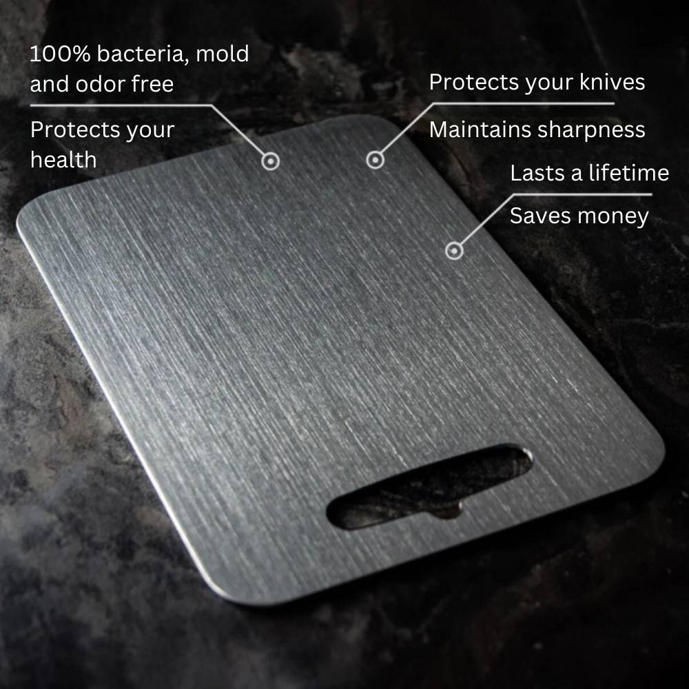 Medical Grade Titanium Cutting Board - Safe Non-Porous Surface