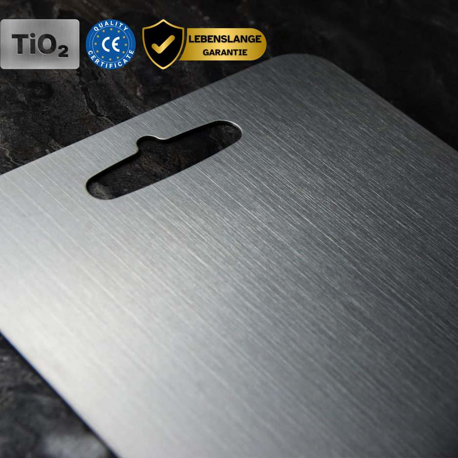 Medical Grade Titanium Cutting Board - Safe Non-Porous Surface
