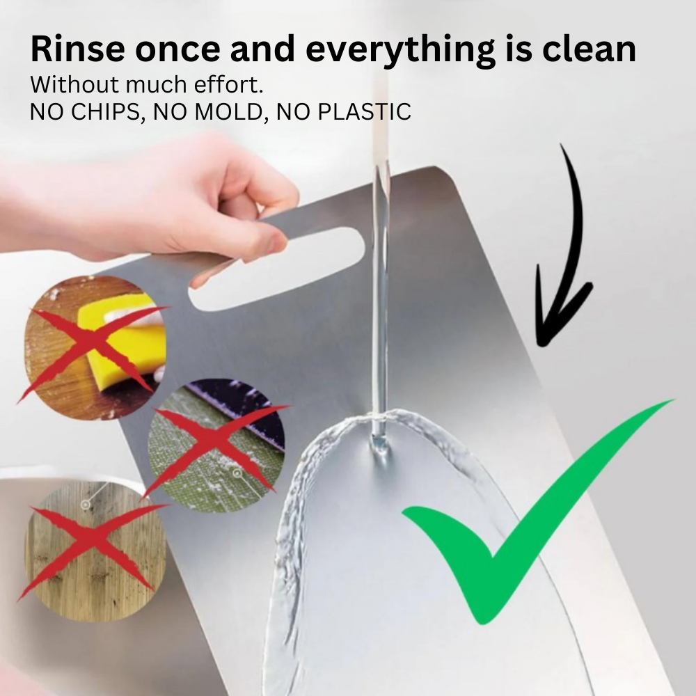 Medical Grade Titanium Cutting Board - Safe Non-Porous Surface