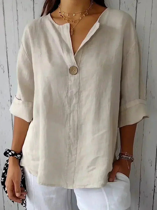 Image of Melissa | Women's Button-Down Oversized Blouse