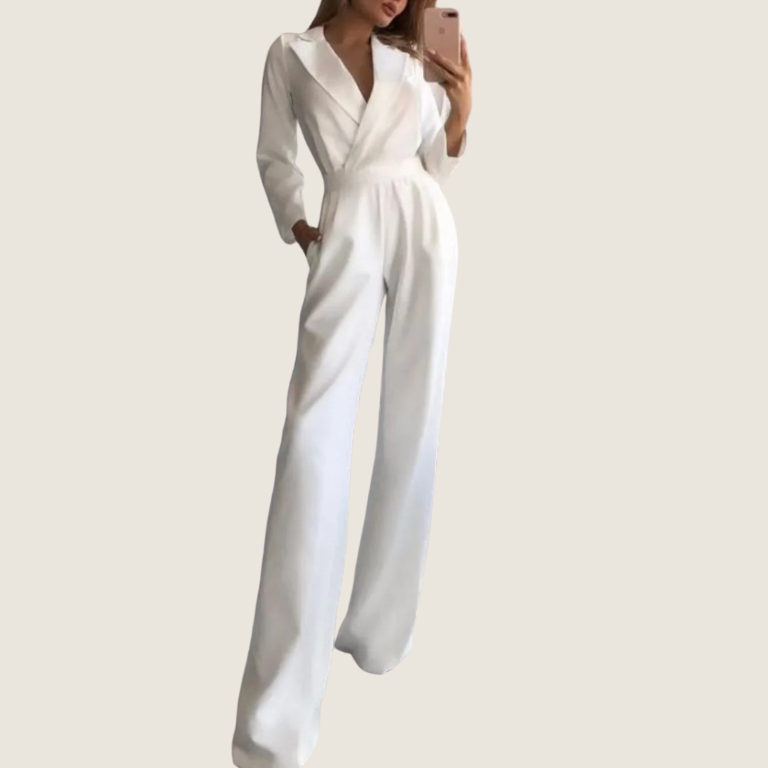 Image of Melissa | Women's V-Neck Wrap Maxi Jumpsuit