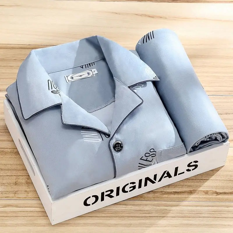 Men's Button-Down Pajama Set