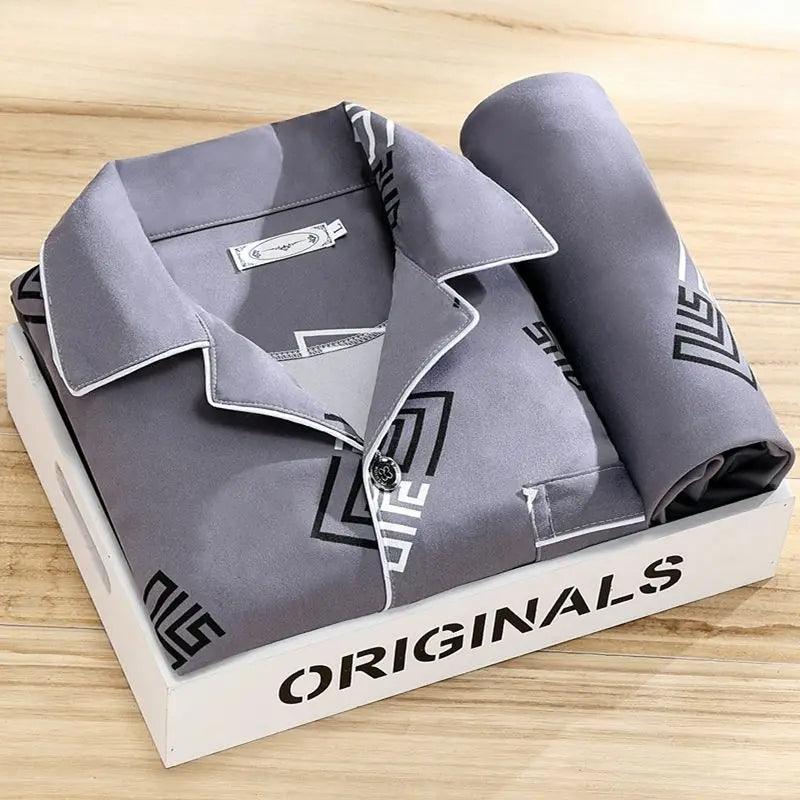 Men's Button-Down Pajama Set